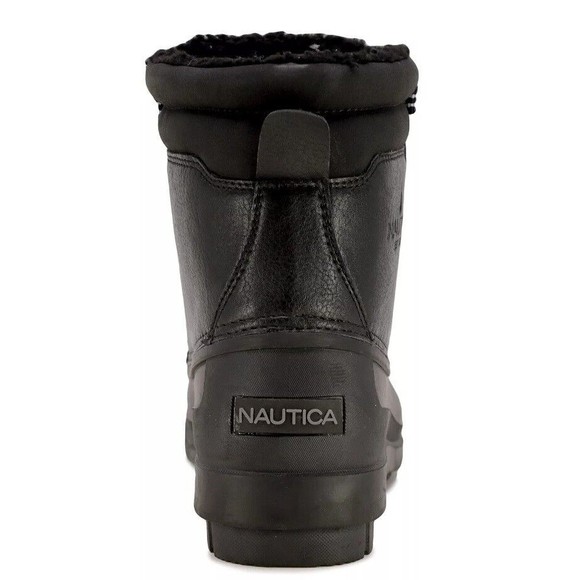 NAUTICA ADELO Duck BOOT FUR INSIDE BLACK SNOW RAIN Women Size 8 / 41 NEW - Picture 5 of 5